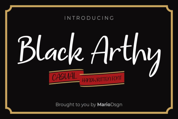 Black Arthy: A Handwritten Typeface for Editorial Calm