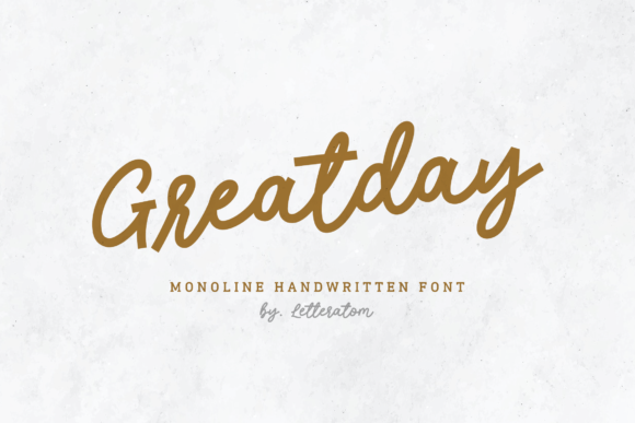 Greatday Font: A Handwritten Typeface for Small Business Branding