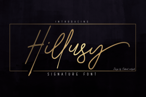 Hillusy: A Gentle Script Font for Editorial Design