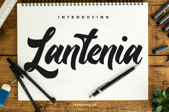 Lantenia: A Bold Script Font for Editorial Design