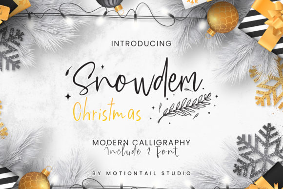 Snowdem Christmas: A Handwritten Font for Editorial Charm