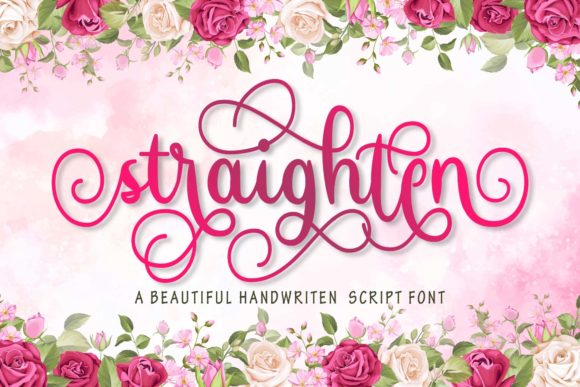 Straighten: A Modern Script Typeface for Editorial Design